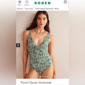 Women’s Boden Twist Classic Swim OnePiece